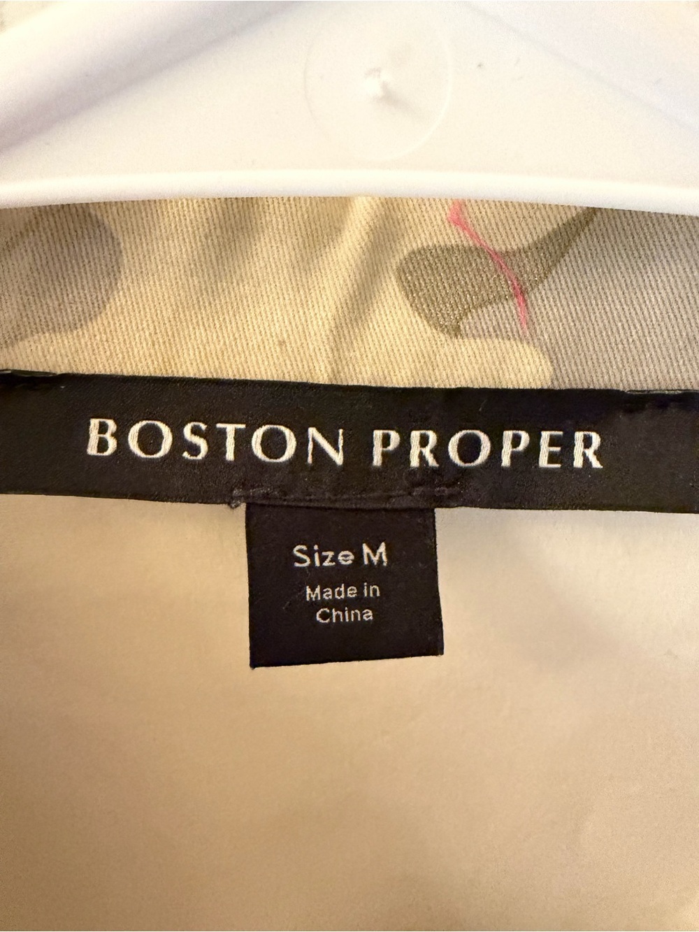 Boston Proper Women's Beige & Olive Camo Utility Jacket - Picture 7 of 12